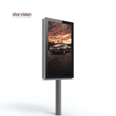 China Waterproof IP65 Street LED Display 3.91mm Floor Standing Light Box for sale