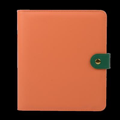 China Arabic Custom Button Flap B5 Planner Notebook Leather Cover With Ring Binder for sale