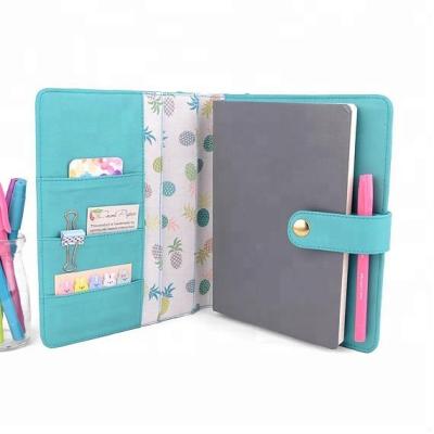 China Pink A5 Women's PU Leather Document Holder Office Business Conference Folder Fashion News Folder Organizer for sale