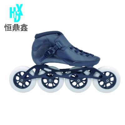 China Professional 2 Layer Black TPR Carbon Fiber Inline Speed ​​Skates For Kids Adults for sale