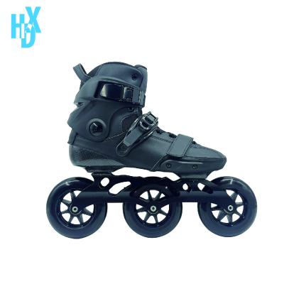 China Professional Speed ​​Racing Inline Skates For Practice Customized High Quality Adult Carbon Fiber Freestyle Street Roller Skates 3*110mm 3*125mm Wheels for sale