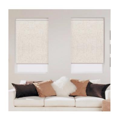 China Natural Canvas Slat Window Blackout Roller Blind Roller Shades for sale