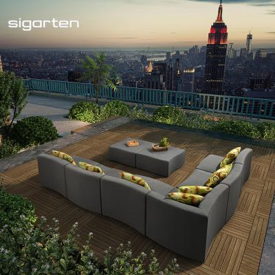 China Modular Office Building Lobby Loose Garden Furniture Luxury Aluminum Waiting Room Sofa Set for sale