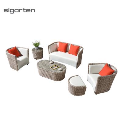 China Modular Luxury Fire Pit Table Outdoor Modern Rattan Sofa For Office Leisure Room Garden Furniture Metal for sale