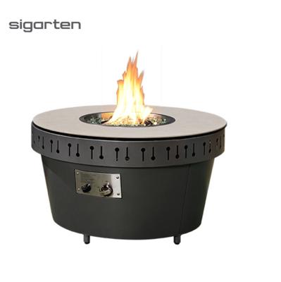 China China Supplier Chic Outdoor Furniture Round Propane Gas Steel Fire Stocked Pit For Cruise Ship for sale