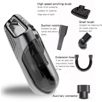 China Mini Car Cleaner 12V Rechargeable Powerful Handle Portable Cyclone Cyclone Car Wet And Dry for sale