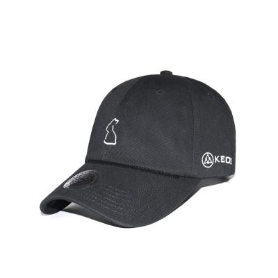 China OEM Brand Cotton Twill Baseball Hat COMMON Custom Simple Black Hat Embroidered Logo For Adult for sale