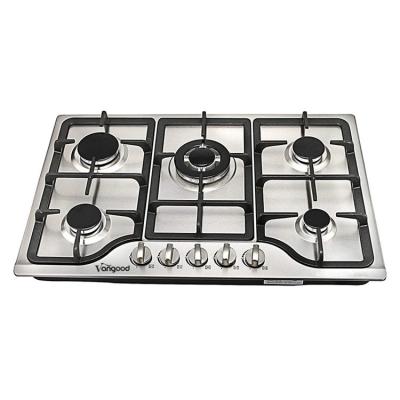 China Hotel Stove Cooker 5 Burner Build To Stainless Steel Spare Parts Gas Hobs for sale