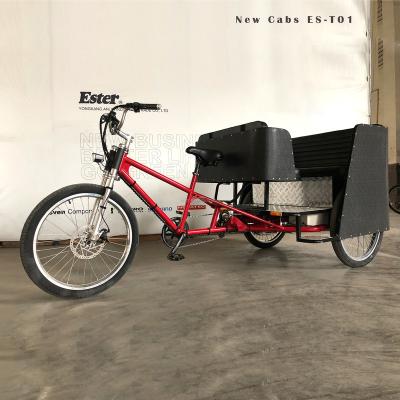 China High quality new passenger ESTER 5 seat style Pedicab electric battery rickshaw, tricycles with MAXXIS tire for sale