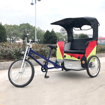 China Passenger Factory Open Body Type 3 Wheels Passenger Pedicab Electric Rickshaw Pedicab Bike for sale