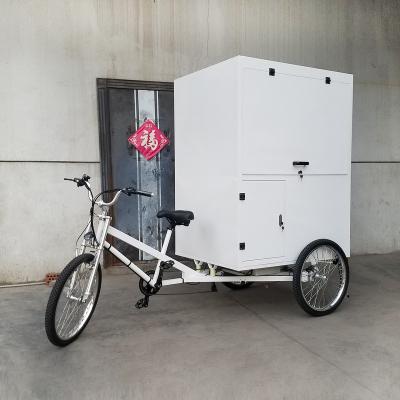 China Outdoor cargo food snack cart, cafe trike/ snack tricycle for sale