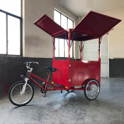 China Outdoor snack food cafe cart, cafe tricycle for sale