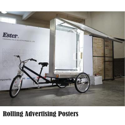 China Announcing Benefit ESTER Electric Billboard Trike, 2 Side Advertising Tricycle for sale