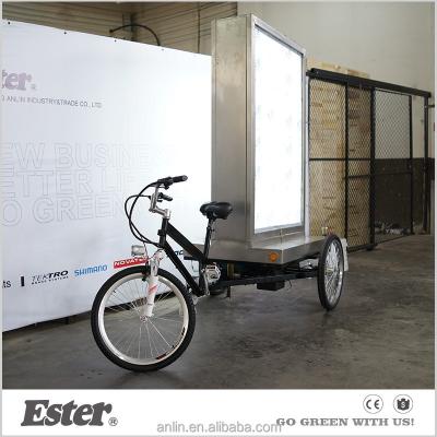 China Advertising Profit ESTER Electric Billboard Advertising decorative triciclo tricycle with LED lights for sale