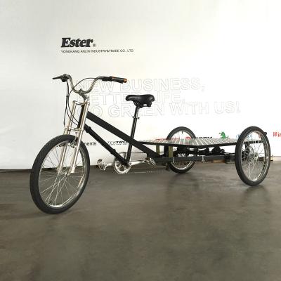 China ES T04 Cargo Pedal Tricycle / Labour Pedal Cargo Flatbed Tricycle for sale