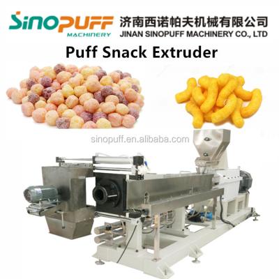 China Automatic Puff Snacks Stainless Steel 100kg/h Corn Puff Snacks Making Extruder Machine for sale