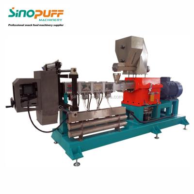 China 100-500kg/h slanty puff snack stainless steel potato granule snack food extruder making machine for sale