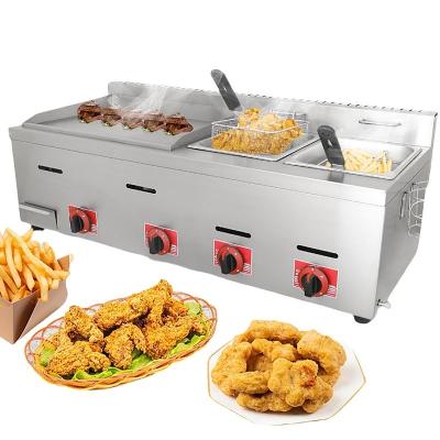 China Easy-to- All-in-one Gas Frying Griddle with Temperature Control Range 50-300 Degrees for sale