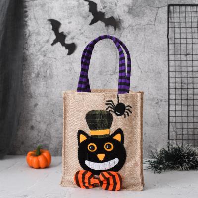 Chine Sac de bonbons et de chocolat en lin 26*15 cm pour le thème d'Halloween à vendre