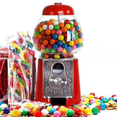 China Metal Gumball Machine for 2kg Chewing Gum Candy Dispenser 31*19*19cm for sale