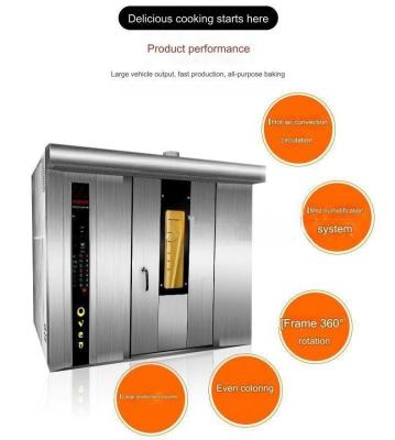 China Motorized Wheat Flour Rotary Oven for Bakery Hot Air Circulation Food Industry Equipment for sale