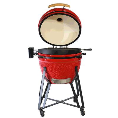 China Portable Multi-function Ceramic Charcoal Smoker Oven for Outdoor Fast Food BBQ Grill for sale