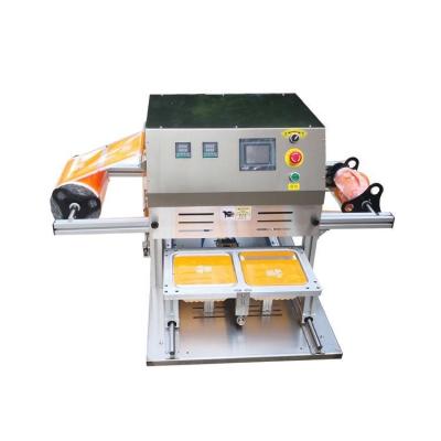 China Food Beverage Shops Cup Sealer Machine with Double Line Seal Weight 80kg Tight Seal for sale