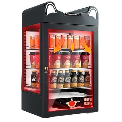 China Commercial Usage Heating Beverage Glass Display Showcase with Overheating Protection for sale