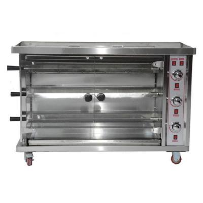 China Food Beverage Shops Cooling Fans Gas Chicken Rotisserie Oven with Rotary Roast Duck Oven for sale