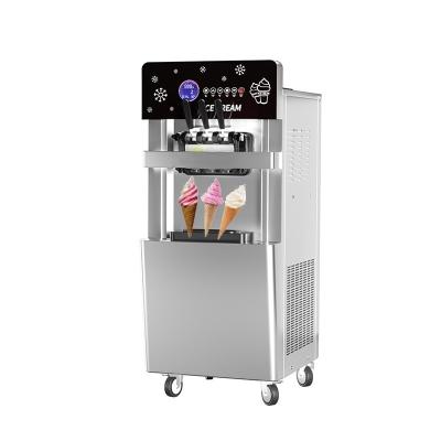 China Hotels' Perfect Addition Three Flavors Soft Ice Cream Machine with 6L *2 Hopper Volume for sale