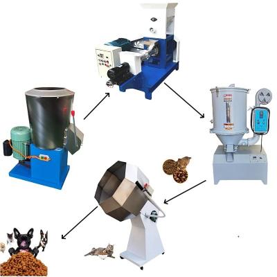 China Floating Fish Feed Pelletizer Granulator with Pet Animal Food Mill Extruder Machine for sale