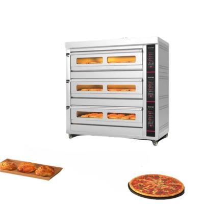 China 220 KG Capacity Electric Gas Deck Oven for Baking Bakery Stainless Steel Pizza Bread for sale