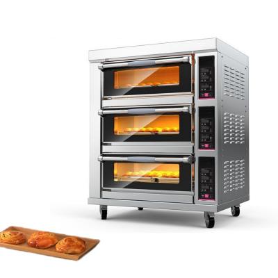 China Restaurant Electric Deck Oven 3 Deck 9 Trays Industrial Bakery Cake Baking Equipment for sale