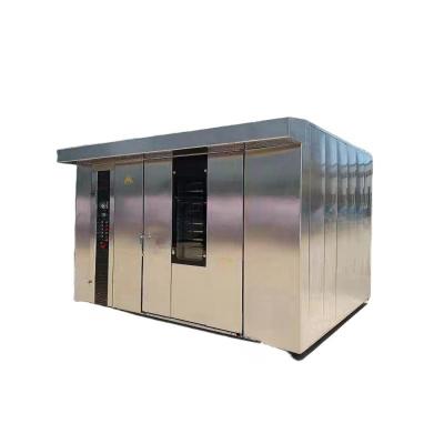 China Bread bakery line machine 32 64 trays luxe gas roterende oven voor eindvoedsel productie Te koop