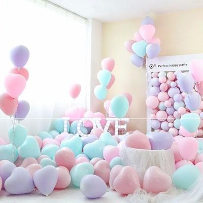 China Factory wholesale 2.2g modern heart shaped hair macarone latex heart shaped balloon 10 inch for sale