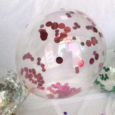 China Modern Transparent Sequin Holiday Party Decoration Factory Direct Selling Gold Latex Balloon for sale