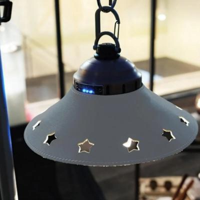 China Outdoor Camping Stylish Lamp Cover Accessories Lamp Covers PU Dust Proof Leather Hollow Lampshade Decor for sale