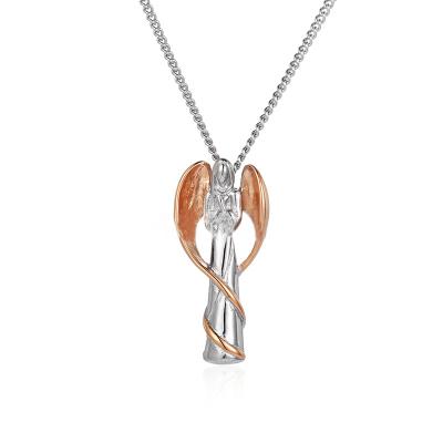 China Exquisite Small And Elegant Stainless Steel Angel Pet Ash Necklace Stored Titanium Pendant for sale