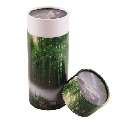 China Simple Cylindrical Modern Simplicity , Environmentally Friendly And Biodegradable Pet Cremation Box for sale