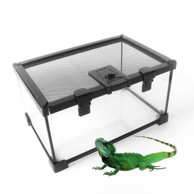 China Anti-escape Breathable Wholesale Multifunctional Lizard Large Capacity Frog Snake Reptile Breeding Horn Box for sale