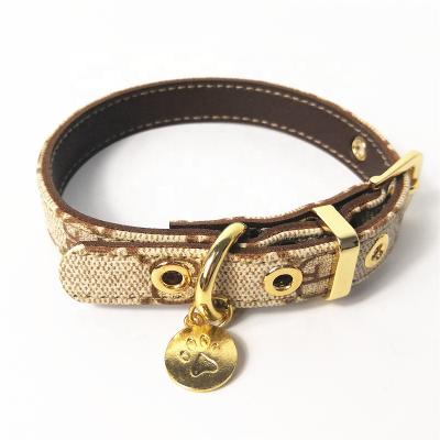 China New Stocked Fashionable Durable Leather Dog Collar Leash for sale