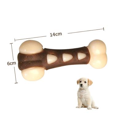 China 2022 Sustainable The Latest Popular Bite Resistant Nylon Cowhide Rubber Bone Shaped Dog Teeth Chew Toy for sale