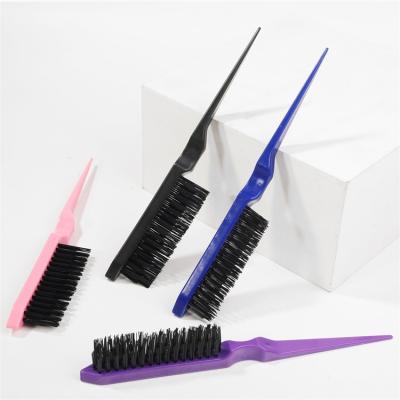 China Durable Wrap Waterproof Professional Hair Styling Shaggy Hair Comb With Teasing Brush for sale