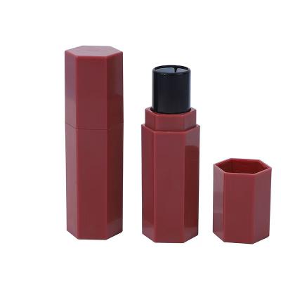 China Hexagonal Plastic Lipstick Tube for Lipstick Blush Stick and Glossy Effect 5ml Sample Provided for sale