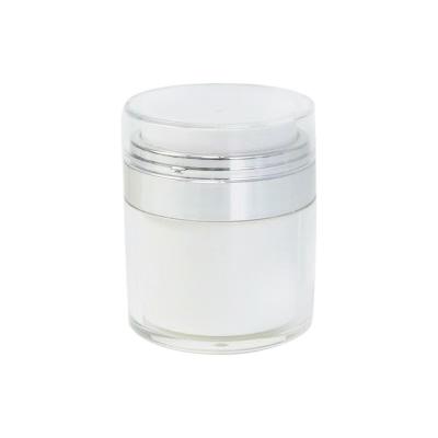 China Hervulbare 50G Acryl Airless Cream Flasje Met Vervangbare Inner Jar Met Gepersonaliseerde Kleuren En Logo Te koop