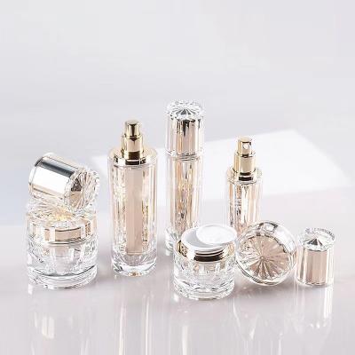 China Customized Acrylic Bottle Jar Set for Cosmetic Packaging 30ML 50ML 100ML 30G 50G Perfect for sale