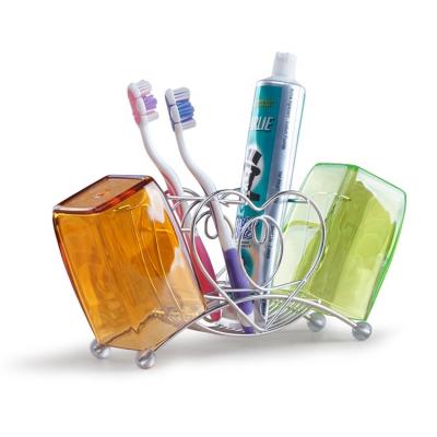 China Sustainable Stainless Steel Family Sanity Razor Toothpaste Toothbrush Holder for sale