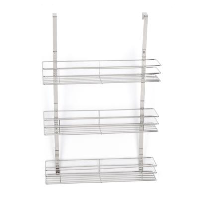 China Detachable Bathroom Shower Rack Wall Mounted Metal Bathroom Storage Hanging Rack for sale