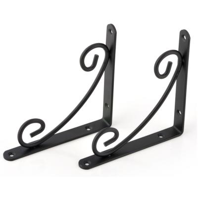 China Shelf Bracket Roller Style Under Board Wooden Shelf Fixed Iron Triangle Bracket for sale