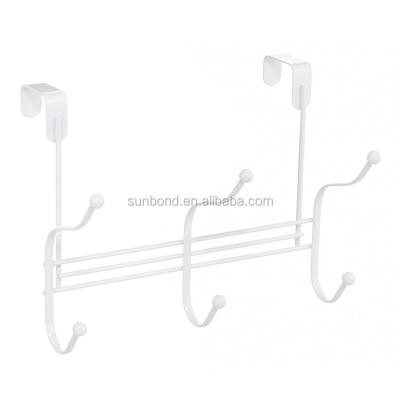 China White Metal Sustainable Wire Over Door Coat Clothes Hook for sale